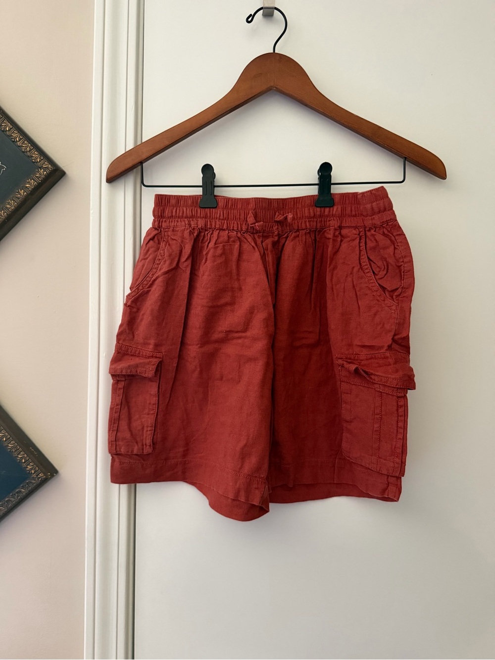Boden Rust Red Cargo Shorts for Kids